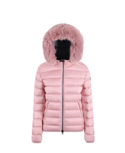 COLMAR DONNA CORTO ROSA CHIARO CON PELLICCIA