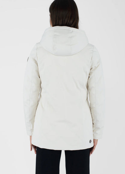 COLMAR DONNA BIANCO  IMPERMEABILE CON CAPPUCCIO (100gr)