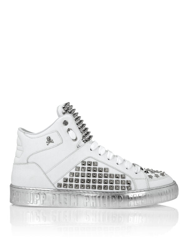 Nappa Leather Mid-Top Sneakers Studs