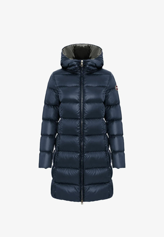 COLMAR DONNA BLU LUNGO CON CAPPUCCIO