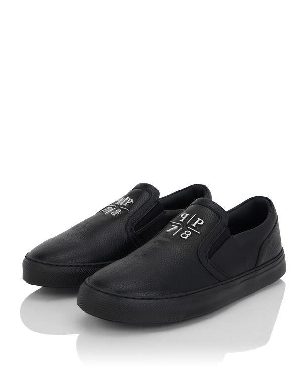 Deer Print Leather Slip On