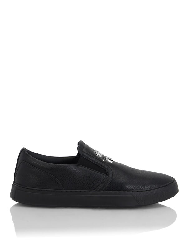 Deer Print Leather Slip On