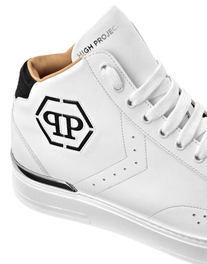Leather Mid-Top Sneakers Hexagon