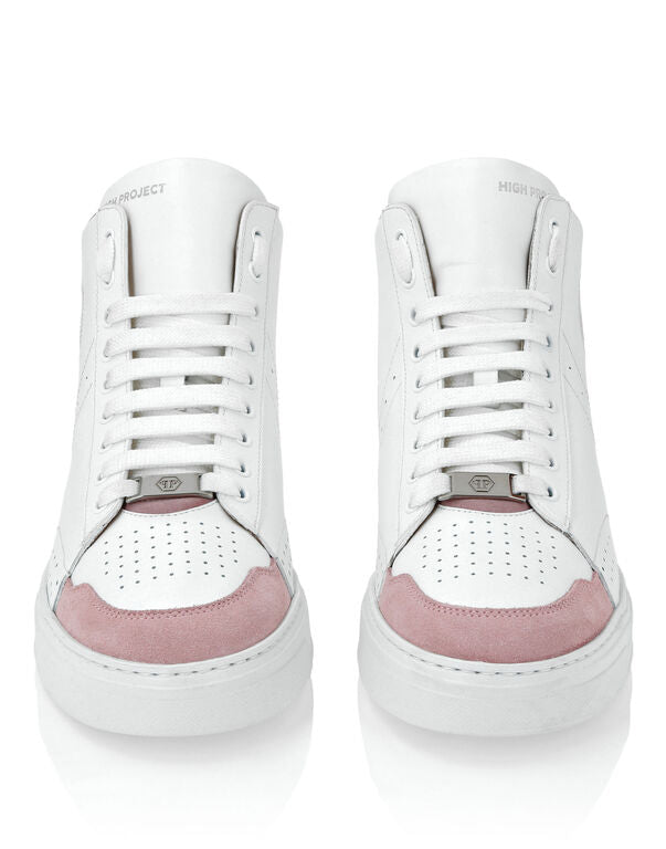 Leather Mid-Top Sneakers Hexagon