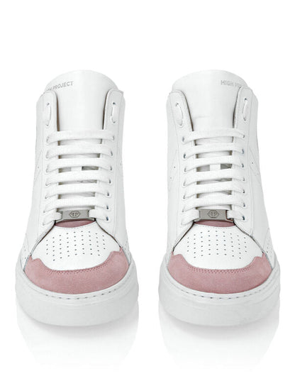 Leather Mid-Top Sneakers Hexagon