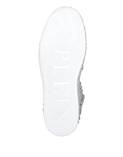 Leather Hi-Top Sneakers Crystal