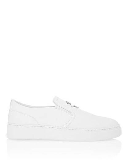 Nappa Leather Slip On Triangle Logo